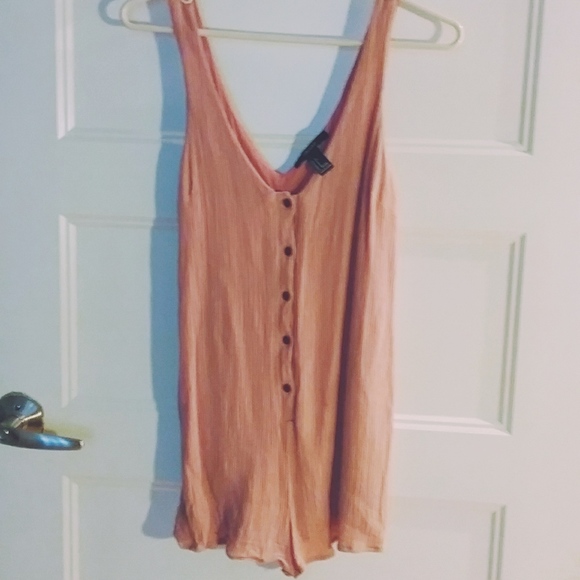 Forever 21 Pants - 67. textured dust-pink romper